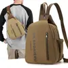 Bolso Cruzado de Pecho de Doble Hombro Multiusos para Hombre, Multifuncional, Ligero, de Lona para Viaje, Gran Capacidad, Casual, Deportivo, de un Solo Hombro, Cruzado, Mochila Pequeña