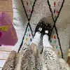 Sapatos Mary Jane Planos com Rebites Coloridos Chuyuji 2026 Sapatos de Ballet Vazados com Laço Respiráveis e Sola Macia para Mulheres
