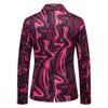 Nuevo Traje de Exportación 2025 para Hombre de un Botón con Estampado de Olas Traje de Vestir Europeo y Americano para Hombre Ropa de Performance Talla Grande
