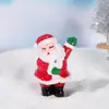 Nova guirlanda de decoração de Natal paisagem em miniatura paisagismo de neve pequenos ornamentos Papai Noel artesanato em resina ornamentos