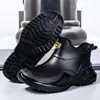 Botas de Chuva Curtas Masculinas da Moda para Primavera e Outono, Sapatos de Borracha Impermeáveis Masculinos Estilo Esportivo, Espessados e Alargados, Botas de Chuva Antiderrapantes Masculinas para Exportação