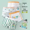 Roupa Íntima Infantil para Meninos, Algodão Classe A, Estilo Boxer, para Crianças e Meninos Mais Velhos, Idades 10-15, Antibacteriana, Sem Apertar