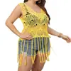 Europa e Estados Unidos transfronteiriços tamanho grande blusa feminina blusa de praia colete de crochê com franjas top transparente sexy 200317