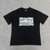 Venta a largo plazo de la serie Corteiz Devil Island, con un estampado de logo de letras en una camiseta de cuello redondo y manga corta, un estilo de algodón ajustado para ventas transfronterizas