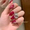 Sociedad Pequeña Roja Espuma de Agua Natural Jade Princesa Fugitiva Colgante Plata S925 Incrustada Diseño Fresco Nudo de Lazo para Mujer