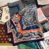 Bufanda de Seda Imprescindible para Blogueros Estilo Coreano, Bufanda Cuadrada Sedosa y Fresca, Bufanda Decorativa para la Cintura, Bufanda para el Cuello, Pañuelo para la Cabeza, Bufanda de Viaje con Estampado Paisley
