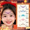 Año Nuevo niños brillo cejas frente maquillaje pegatinas faciales Hanfu antiguo actuación escénica impermeable lavable