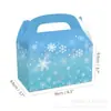 Dd068 Comercio Exterior Navidad Mundo de Hielo y Nieve Muñeco de Nieve Copo de Nieve Estilo Hermoso y Fresco Caja de Regalo de Papel Kraft con Asa
