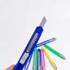 Cuchillo de arte de color súper afilado, papelería para estudiantes, clase de arte, cuchillo de papel para cortar a mano, herramienta de desembalaje para el hogar y la oficina