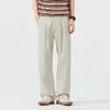 Pantalones casuales de lino con tacto fresco, estilo fino de verano, nuevo modelo 2026, pantalones largos holgados de pierna recta para hombre, estilo retro japonés, con caída