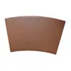 Mantel individual en forma de abanico de cuero PU con patrón de espiga, impermeable, a prueba de aceite, aislante térmico para mesas, para hoteles, restaurantes y uso doméstico, fácil de limpiar