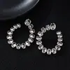 Pendientes de Aro Circulares Grandes Súper Brillantes con Circonita Incrustada, Aguja de Plata S925, Diseño de Nicho de Moda, Pendientes Simples para Mujer