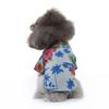 2025 Nova Camisa Havaiana de Gatos Primavera e Verão Casual Estilo Hong Kong Crisântemo Coqueiro Animal de Estimação Manga Curta