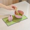 Fragmento de Tigela de Matcha da Fornalha Ru Rosa Conjunto de Ferramentas para Matcha Conjunto de Sete Peças com Suporte para Batedor de Chá para Fazer Latte