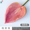 Sensación de Alta Imitación Flor de Loto Guanyin Anthurium Impreso en 3D Estilo Europeo Exhibición para el Hogar Flor Artificial Flor Guía de Boda Arreglo Floral Flor Artificial