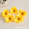 Cabeças de flor de papoula artificiais, cabeças de flor falsas, acessórios para parede de flores de salão de casamento, acessórios de flor para grampo de cabelo DIY, decorações de roupa