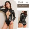 Lingeries Sexy Personalizadas, Uniforme Sexy Peça Única em Couro Patente, Roupa Europeia e Americana de Tamanho Grande para Jogos de Bondage, Roupa de Boate em Couro PU