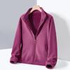 Ao Grain Velvet Outono e Inverno forrado de lã espessado dupla face quente gola vertical cardigan suéter jaqueta lã casal jaqueta masculina e feminina