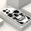 Estilo Oscuro Popular Japonés y Coreano Calavera Samsung S23 Ultra Funda de Teléfono Personalizada S25 Plus Cubierta Protectora de Silicona