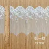 Encaje Malla Borde de Encaje Bordado por Computadora Seda de Leche Accesorios para Ropa de Mujer Malla Bordado Encaje Fabricante Mayorista
