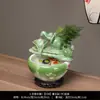 Tanque de Peces de Cerámica Adornos de Agua Corriente Fuente Pequeño Tanque para Peces Dorados Hogareño Recipiente Grande para Peces Sala de Estar Humidificación Decoración Paisajismo