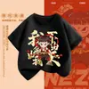 Camiseta de Manga Corta para Niños 2025 Nueva Ropa de Verano para Niños Nazha Top de Media Manga Ropa Occidental de Verano para Niñas