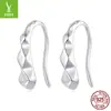 Ganchos de Orelha Acolchoados Geométricos Simples Novos Yinziyun para Mulheres Brilhantes de Alta Qualidade Brincos Acolchoados de Prata Esterlina S925 Brincos