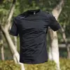 Comércio Exterior Verão Fino Seda de Gelo Camiseta Masculina Secagem Rápida Manga Curta Top Esportivo Novo Respirável Corrida Meia-Manga Camiseta