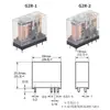 G2R-1/2 relé pequeno universal DC24VAC220V módulo fino miniatura 5 pinos 8 pinos pinos de solda