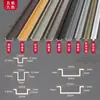 Tira de aleación de aluminio Borde decorativo Hebilla metálica empotrada Tira Pared de fondo Ranura en forma de U Techo Tira decorativa de titanio