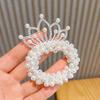 Coreia do Sul acessórios de cabelo coroa adorno de cabeça feminino infantil faixa de cabelo cordão de cabeça de princesa cabeça de bola anel de cabelo de pérola para menina pequena