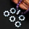 Cuentas redondas de aguamarina natural para pulseras, collares y accesorios hechos a mano DIY, materiales al por mayor
