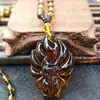 Pingente Raposa de Obsidiana Raposa de Nove Caudas Raposa Pequena Corrente de Suéter Colar Masculino e Feminino Joias para Revenda Pingente