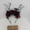 Tocado de Halloween Sombrero Mágico de Bruja Diadema Decoración de Maquillaje Diadema de Encaje Horquilla de Calabaza Accesorio para el Cabello de Fantasma