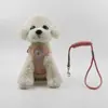 Corda de tração para pet anti-quebra bordada com crisântemo coleira peitoral para cachorro respirável não cansa bolso de rede para o pescoço corda de tração