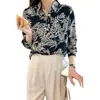 Toma Real de Ropa Femenina de Comercio Exterior: Elegante Casual Otoño Nueva Moda Femenina Camisa de Gasa con Cuello, Cárdigan, Camisa, Camisa Básica