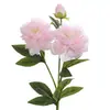 3 Flores Artificiais Grandes de Peônia com Hastes Longas para Decoração de Casa, Decoração de Casamento, Adereços de Fotografia, Arranjo de Flores para Sala de Estar, Flores Artificiais