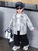 Chaqueta Camisa Casual para Niños Primavera y Otoño Estilo Coreano Elegante Versátil Top para Niños Pequeños Camisa de Comercio Exterior