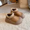 Zapatos de Algodón para Niños Estilo Retro Británico 2026 Invierno Nuevos Anti-patada Con Felpa Calidez Botas de Algodón Versátiles Esponjosas para Niñas