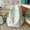 Mochila Feminina 2026 Novo Estilo Estrela Xadrez Estampada Tendência Leve Estudante Versátil Trabalho Campus Bolsa de Duas Alças