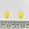 Colar cabeça de Buda de jade incrustado de ouro Pingente de cabeça de Buda retrô Buda primeira onda nacional Pingente masculino e feminino fornecimento ao vivo escoamento