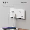 Painel de Tomada com Interruptor Embutido Tipo 86 Cinco Furos com Interruptor de Parede Tomada de 5 Furos Painel de Tomada USB Poroso Cinza