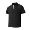 2026 Nova Camisa Masculina Simples de Gola Lapela Pulôver de Manga Curta com Design Texturizado de Manga Enrolada Solta Camisa Casual