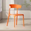 Silla de Comedor para Uso Doméstico, Silla Cuerno Estilo Nórdico, Taburete de Plástico Minimalista Moderno, Silla para Mesa de Comedor, Silla de Oficina con Respaldo para Ocio, Celebridad de Internet