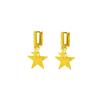 Brincos de estrela de camada dupla, fivela quadrada distinta de estrela extinta, brincos super brilhantes e modernos de rosto de flor de carro simples para mulheres