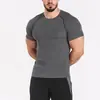 Camiseta Esportiva Masculina de Manga Curta Raglan Linha Branca Roupa Fitness Secagem Rápida Respirável Top para Corrida Basquete Treinamento