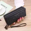 Billetera de Generación Transfronteriza para Mujer, Nuevo Estilo Largo, Bolso de Mano Casual para Teléfono Móvil, Billetera con Doble Cremallera, Portatarjetas de Gran Capacidad