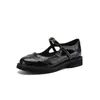 Zapatos Mary Jane de Moda Estilo Universitario de 3 cm 2026 Verano para Exteriores Puntera Redonda Tacón Bajo Correa Delgada Zapatos Individuales para Mujer
