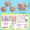 Compra Directa Transfronteriza de Dos Kits de Muñecas de Ganchillo, Colgante Llavero de Muñeca Hecha a Mano DIY de Pigmento Rubor