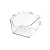Organizador de escritorio de oficina con cajones, caja de almacenamiento compartimentada para papelería, libros y otros artículos, caja de almacenamiento de plástico transparente